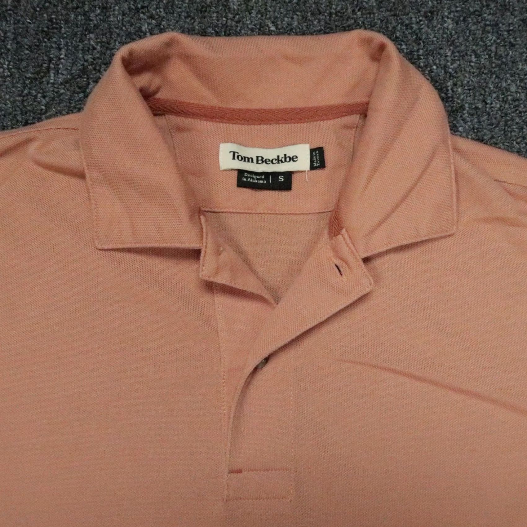 Vintage VINTAGE Tom Beckbe Polo Shirt Mens Small Orange Short Sleeve Stretch Pique Golf Salmon Size US S / EU 44-46 / 1 - 2 Thumbnail