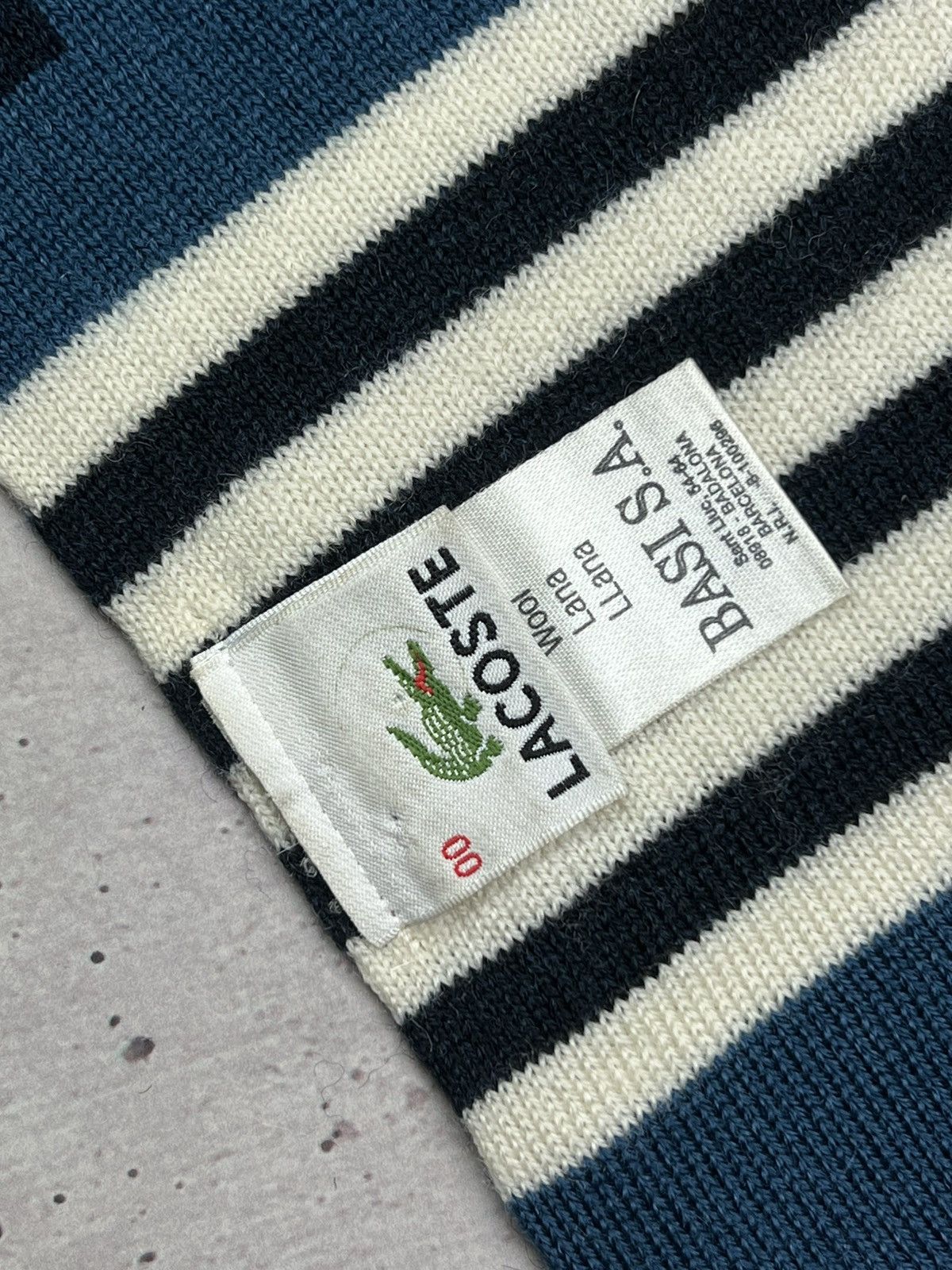 Lacoste × Vintage Vintage Lacoste Laine Wool Scarf Size ONE SIZE - 4 Thumbnail