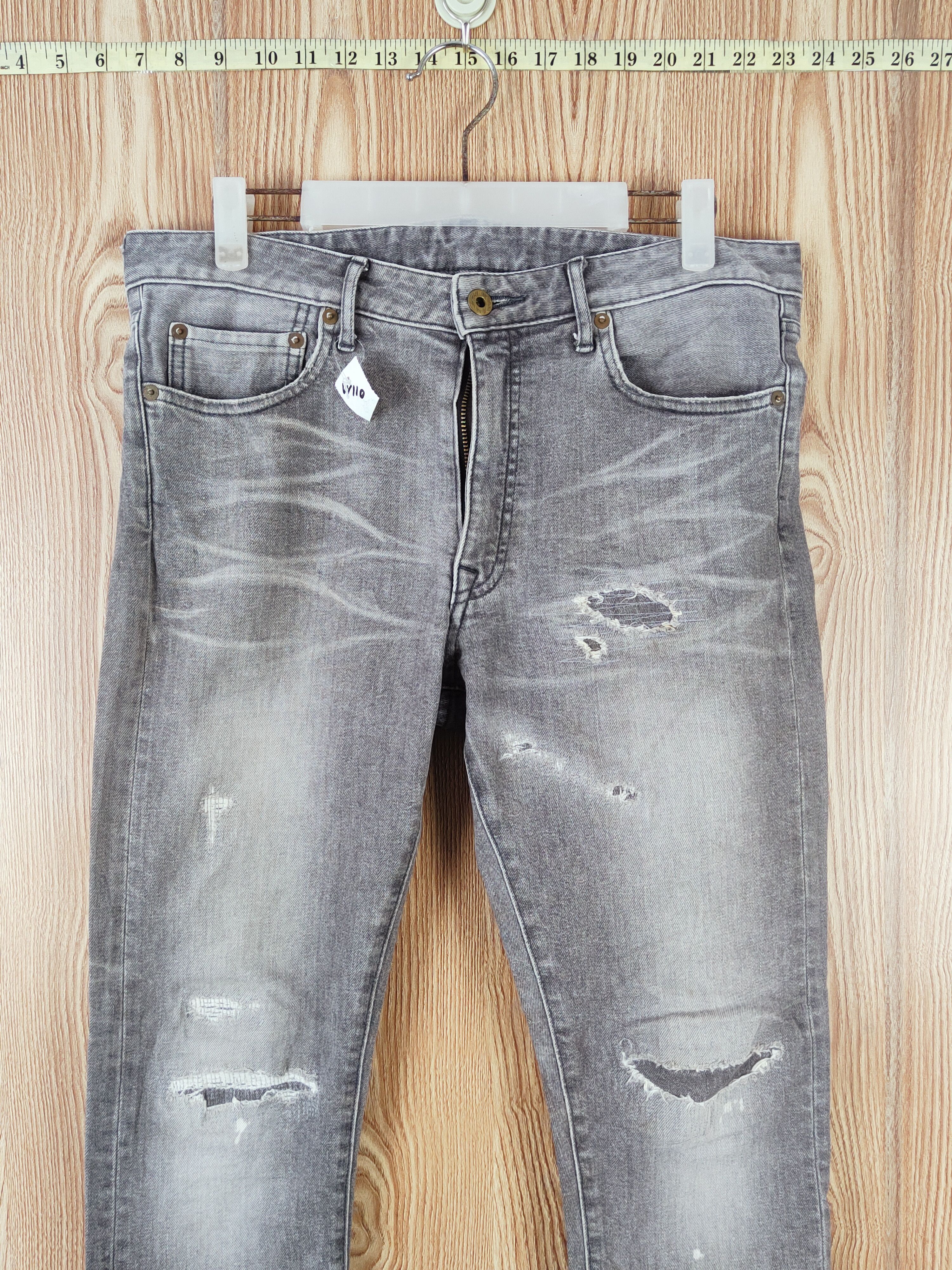 Japan Blue Jeans D Japan Blue Jeans Gray Faded Distressed Ripped Jeans #W110 Size US 32 / EU 48 - 2 Thumbnail