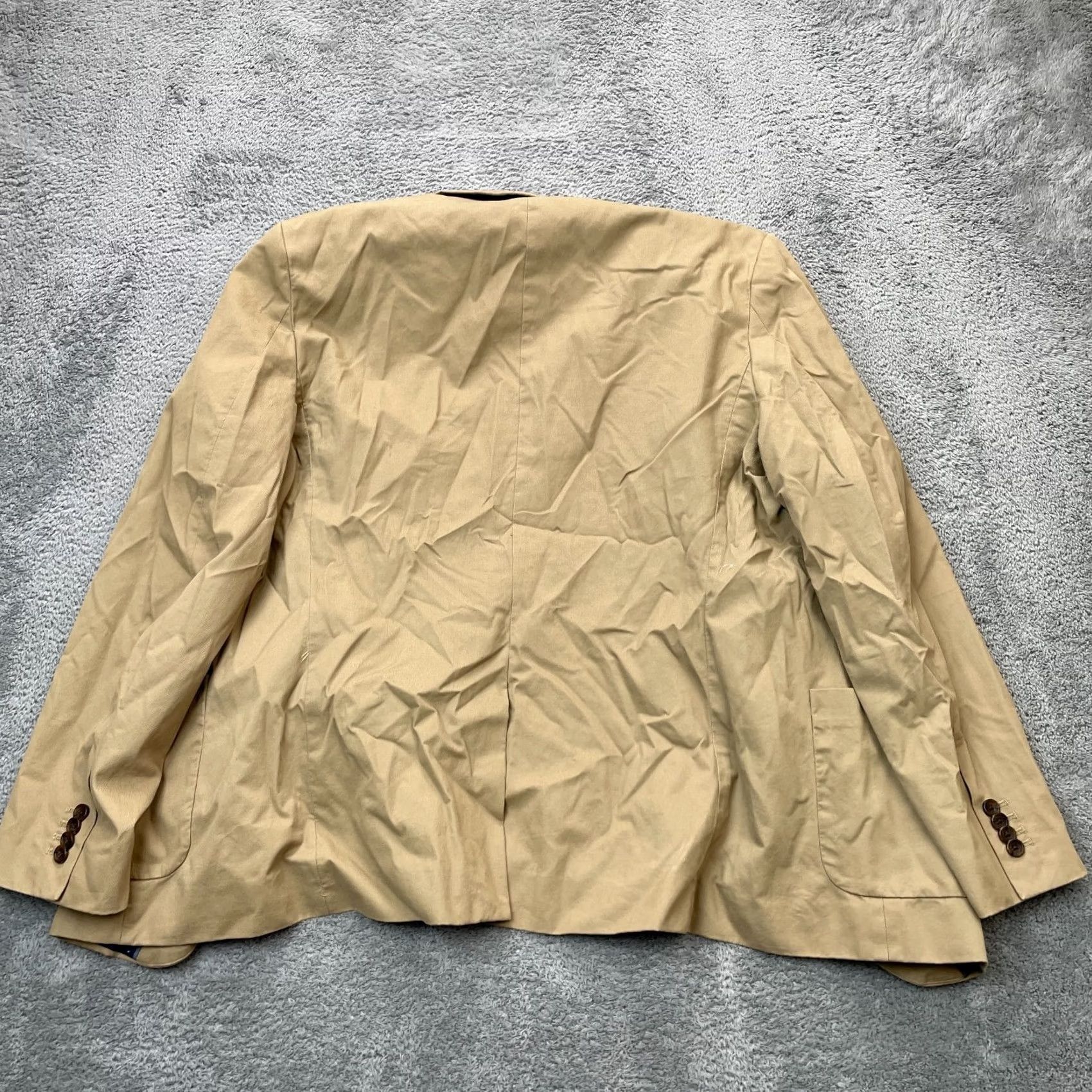 Banana Republic Banana Republic Jacket Mens 46 Beige 46R Blazer Coat Tailored Slim Polka Dot Lined Size 46R - 2 Thumbnail
