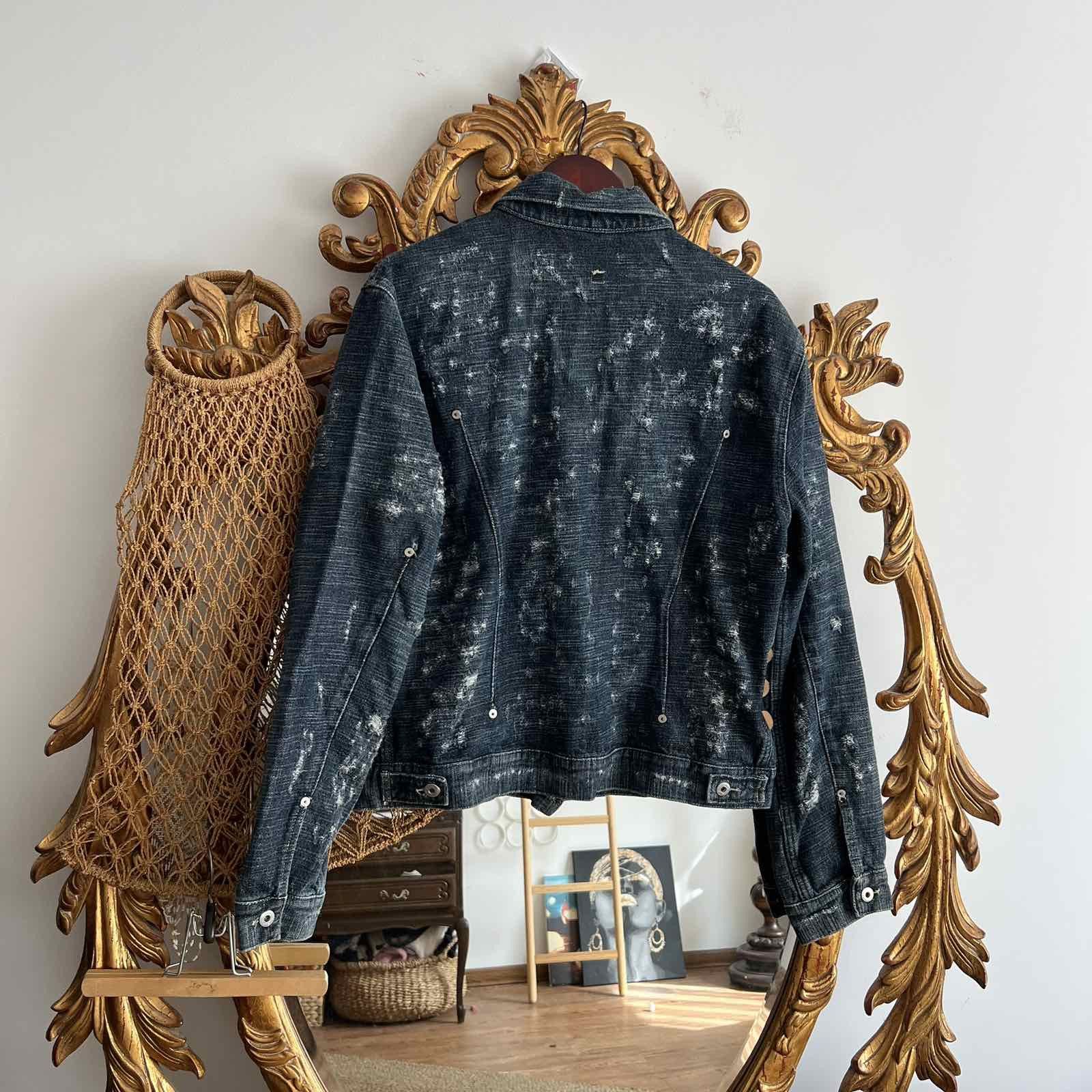 Japanese Brand × Vintage Vintage E-Play Full Distressed Denim Jacket Sz XXL Size US XL / EU 56 / 4 - 2 Thumbnail