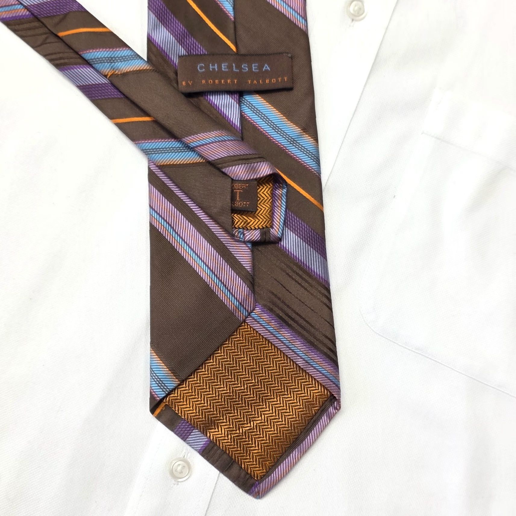 Robert Talbott Robert Talbott Necktie Multicolor Striped Silk Designer Preppy Tie USA Men Size ONE SIZE - 4 Thumbnail