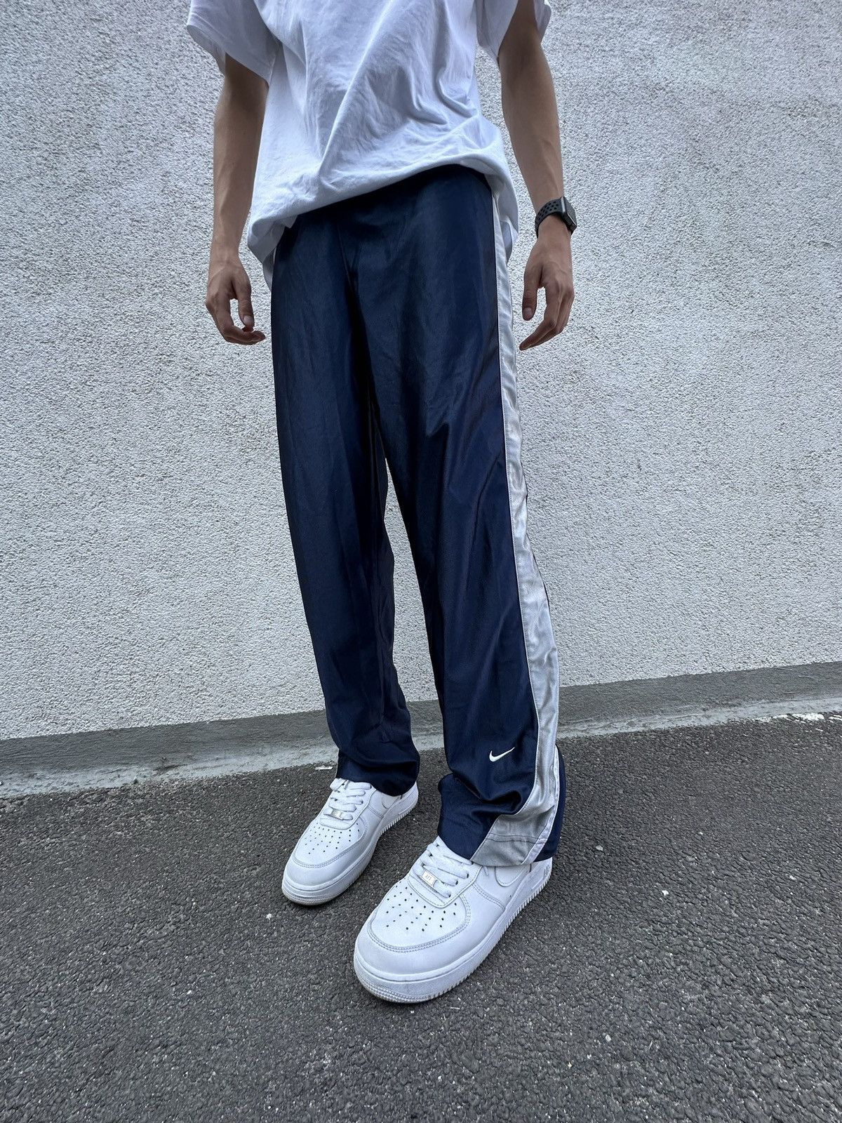 Nike × Vintage Vintage Nike track pants blue Size US 33 - 3 Thumbnail