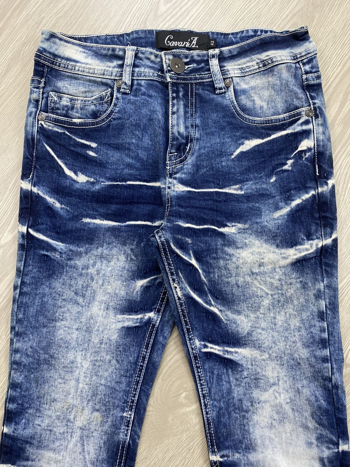 If Six Was Nine × Le Grande Bleu (L.G.B.) × Tornado Mart 2000s Cavaria Fuga Clawmark Nice Faded Skinny Jeans Size US 26 / EU 42 - 3 Thumbnail