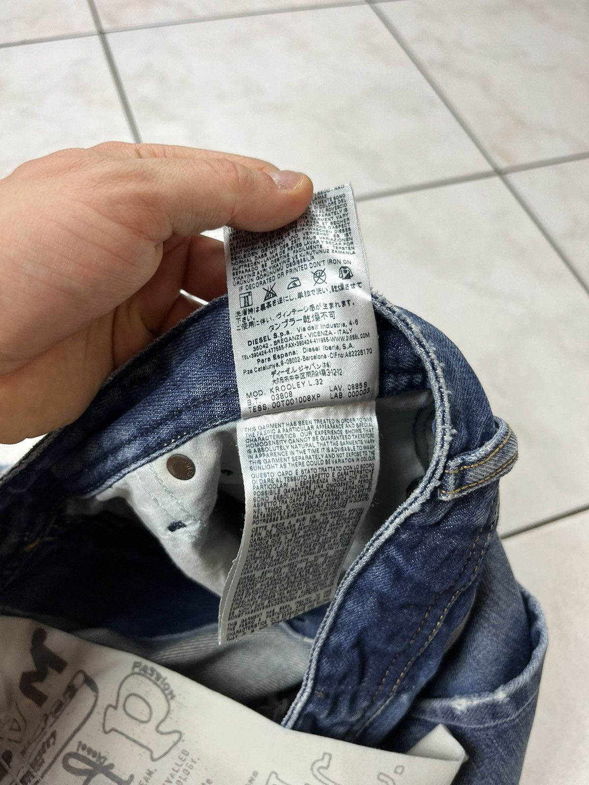 Diesel × Vintage Vintage Diesel krooley y2k distressed denim jeans pants Size US 30 / EU 46 - 22 Thumbnail