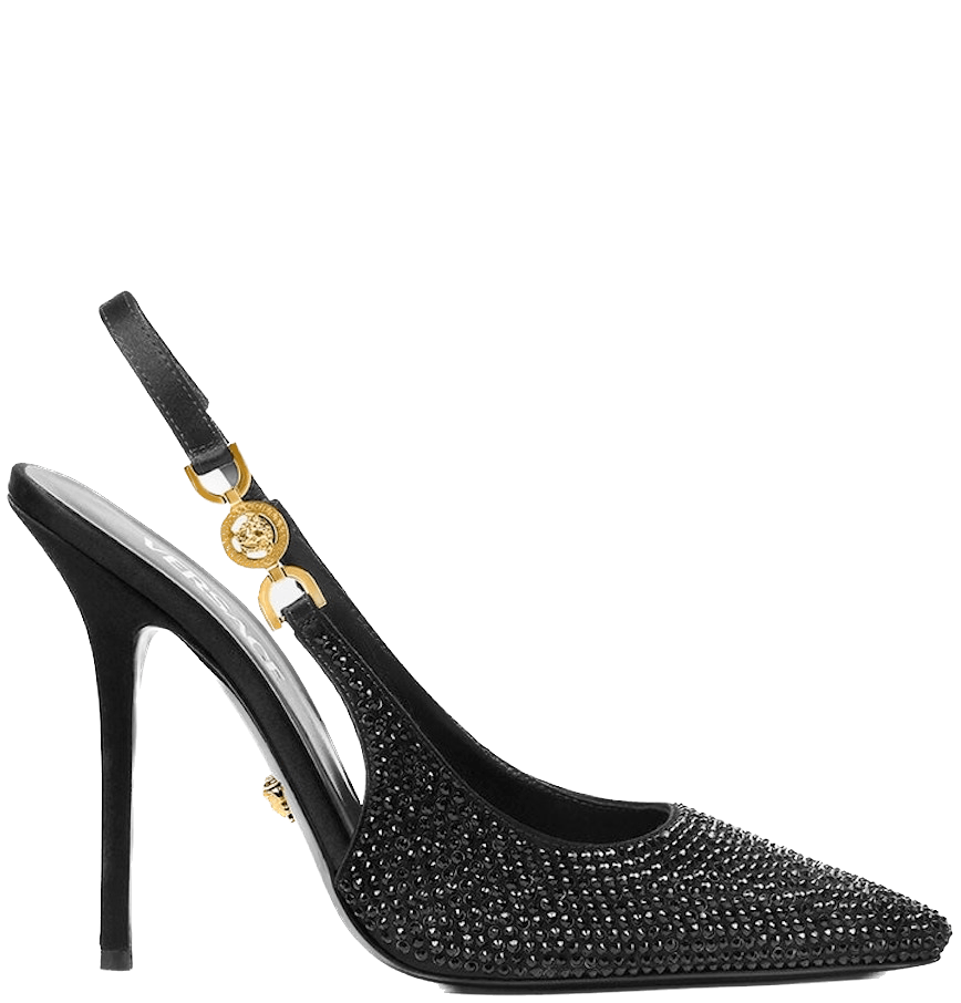 Versace Medusa ‘95 Crystal Slingback Pumps 110mm SIZE 40