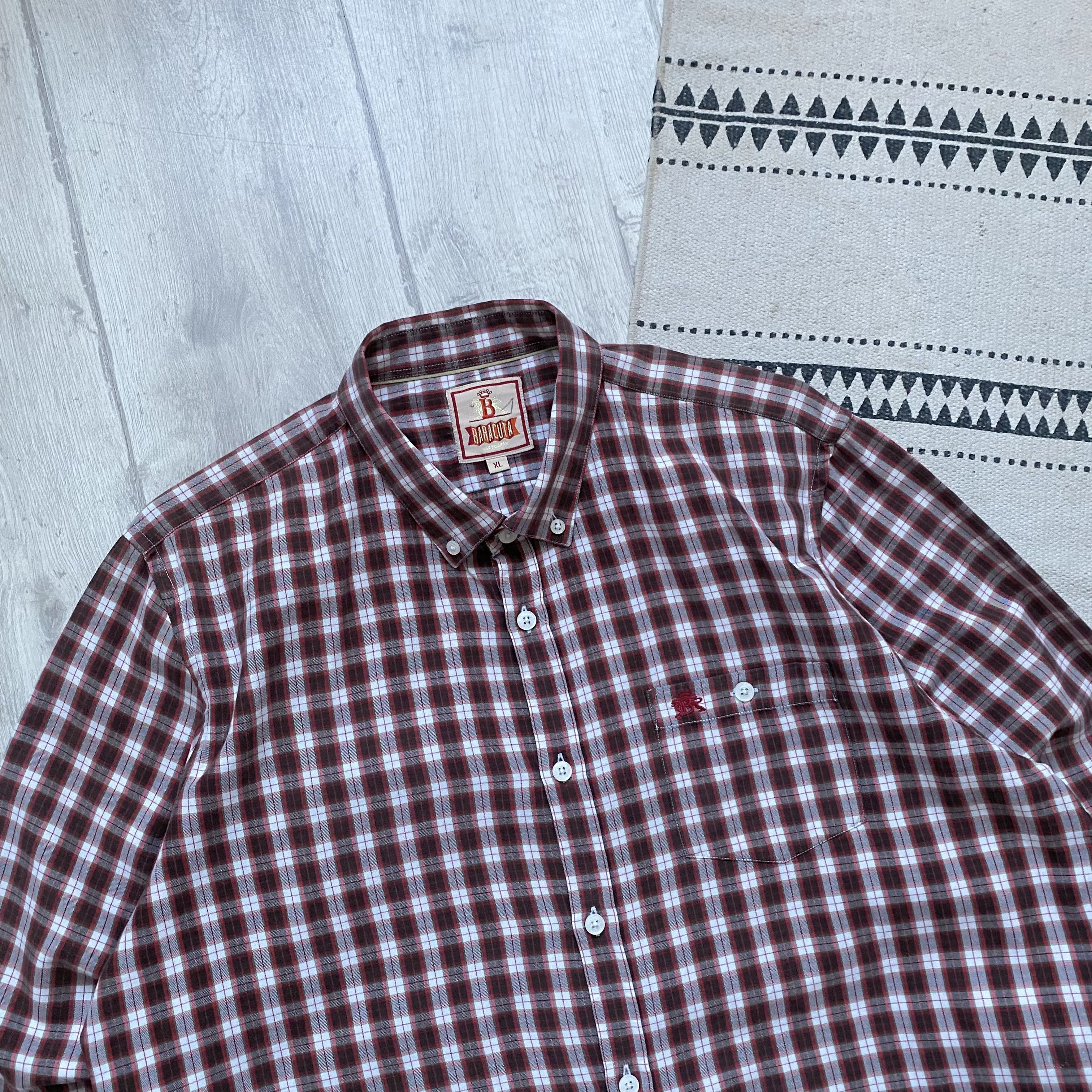Baracuta 👔 Vintage luxury Batacuta Shirt checked Size US XL / EU 56 / 4 - 2 Thumbnail