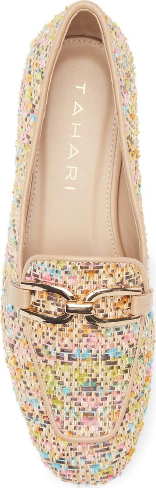 Elie Tahari Tahari Multi-Color Tweed Loafers with Buckle Detail 6.5 Size US 6.5 / IT 36.5 - 4 Thumbnail