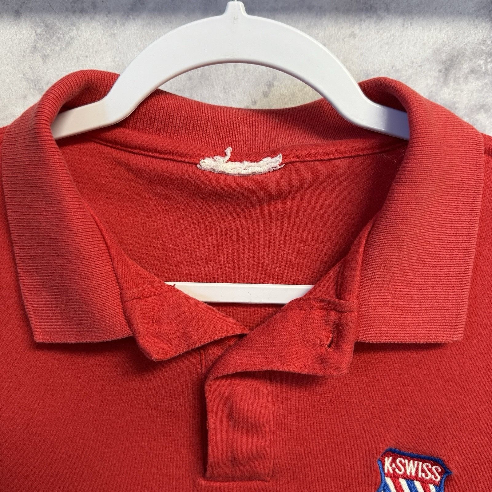 K-Swiss Vintage K-Swiss 90s Taiwan Tennis Open Polo T Shirt Red M Size US M / EU 48-50 / 2 - 3 Thumbnail