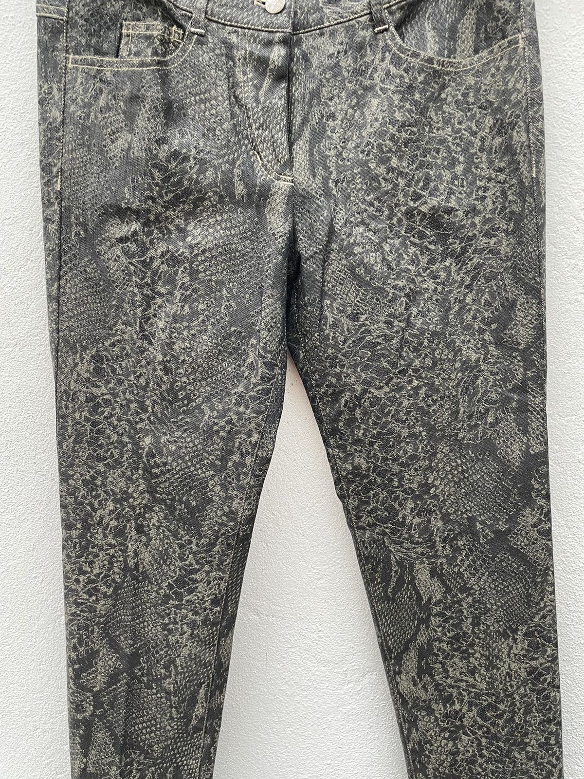 George Vintage Georges Rech Paris Snake Skin Skinny Jeans Size 32" / US 10 / IT 46 - 3 Thumbnail