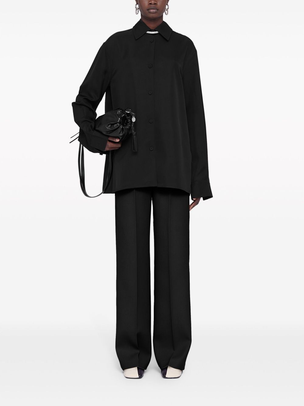 Jil Sander o1w1db10825 Trousers in Black Size 26" / US 2 / IT 38 - 2 Thumbnail