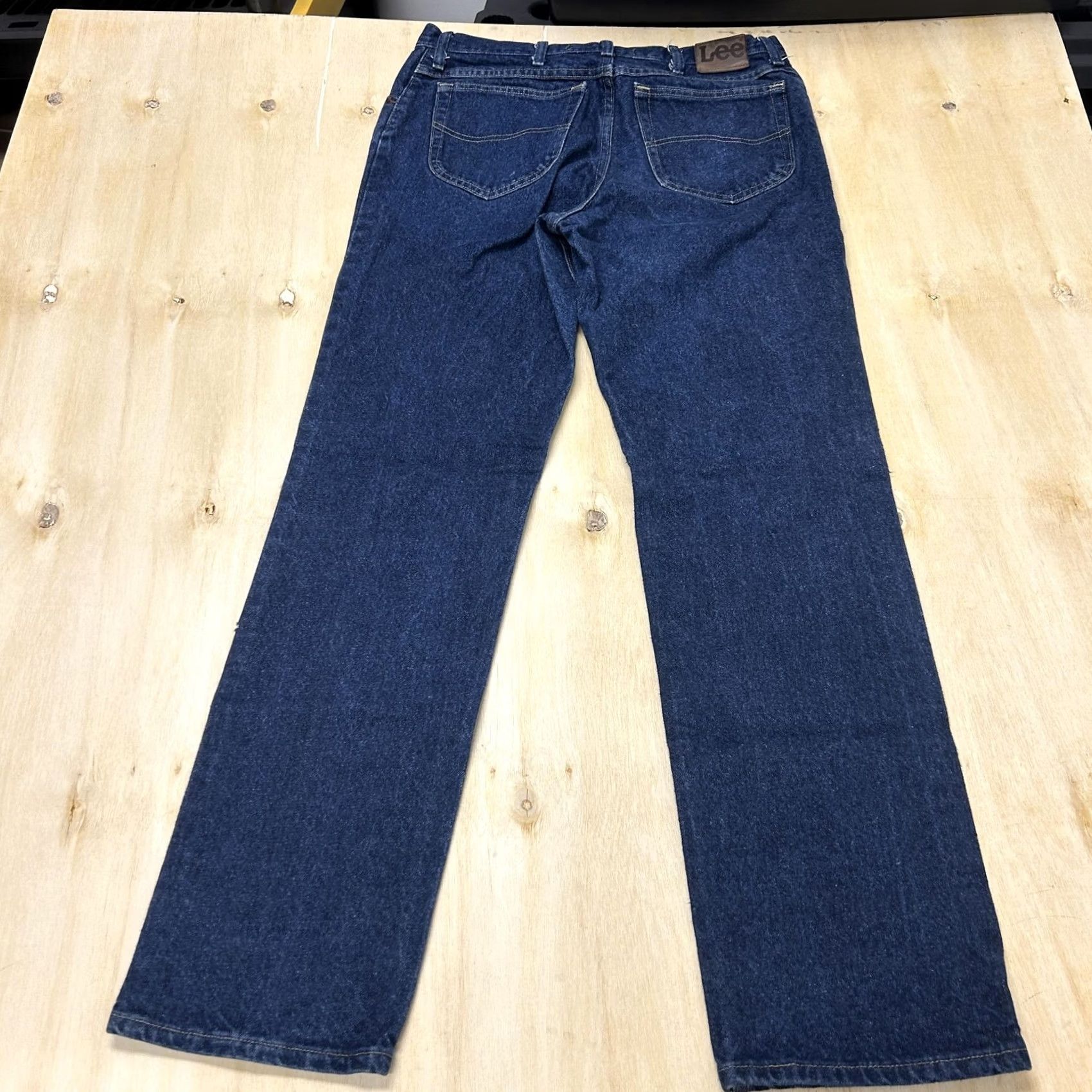 Lee Lee Mens Jeans 36x34 Dark Wash Blue Denim Straight Regular Fit Casual Pants Size US 36 / EU 52 - 4 Thumbnail