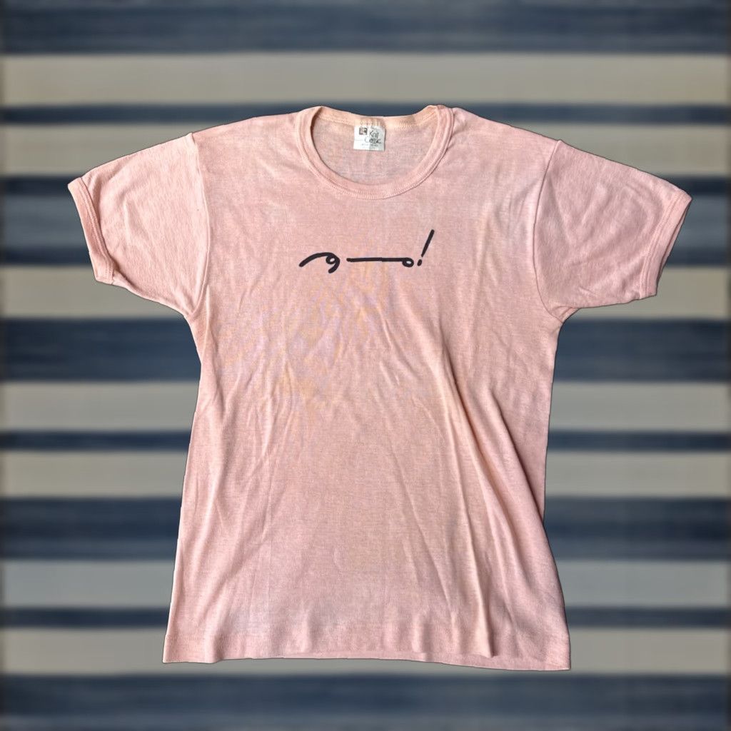 Vintage VINTAGE Shorthand Ringer T-Shirt Women’s Large Peach 80s 50/50 USA Knit Classic Shirts Mens? Size L / US 10 / IT 46 - 1 Thumbnail