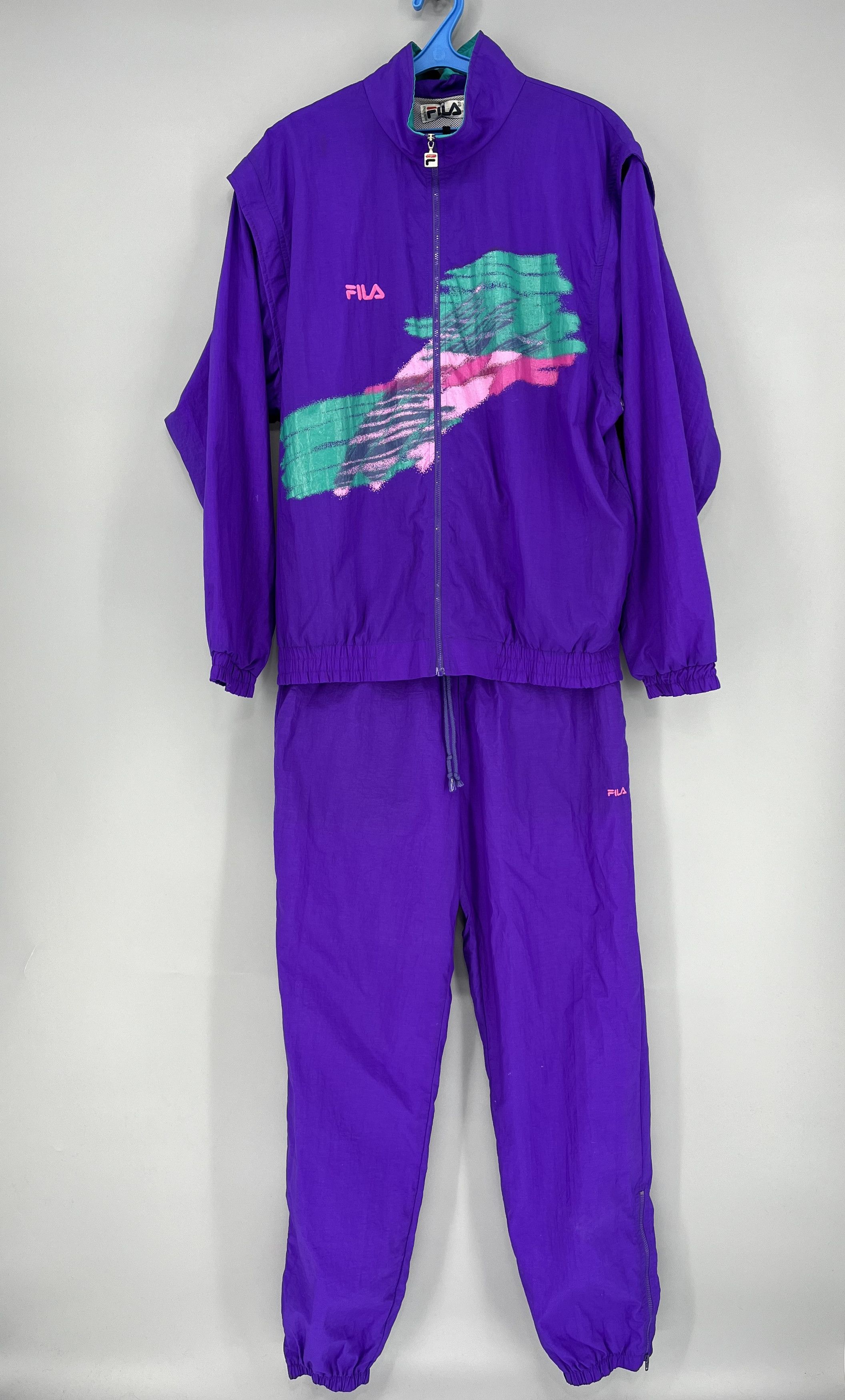 90s Tracksuit Vintage Fila Sweat Suits 90s Rave Tracksuit Old