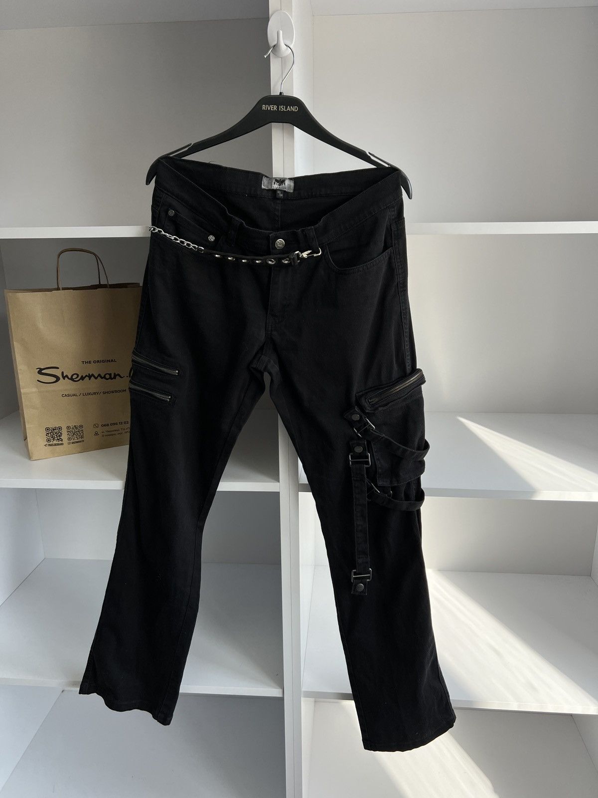Japanese Brand × Vintage Vintage Y2k Black Japanese Style Pants Size US 32 / EU 48 - 4 Thumbnail