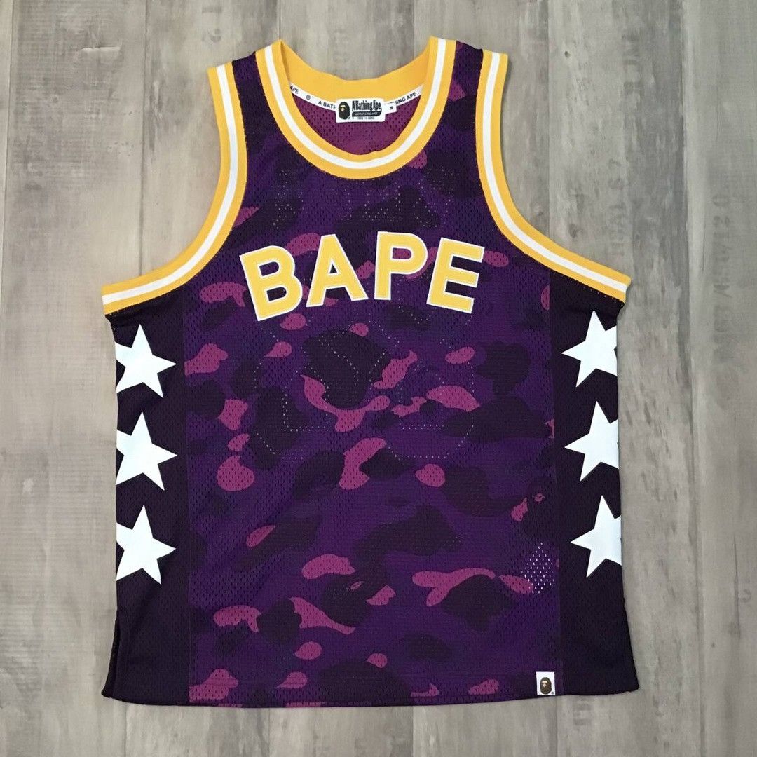 Bape BAPE STA Purple camo basketball tank top a bathing ape Size US M / EU 48-50 / 2 - 1 Thumbnail
