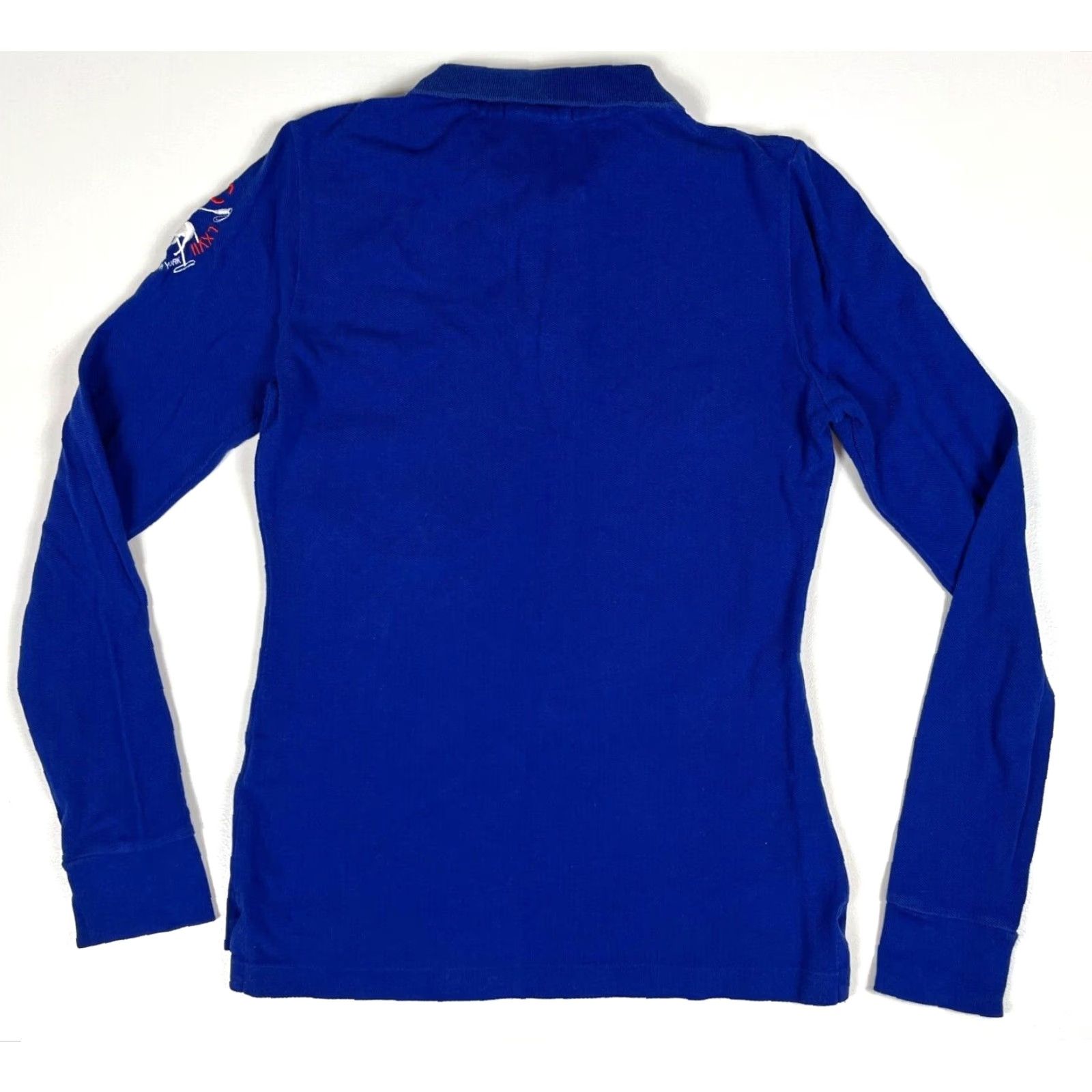 Ralph Lauren Ralph Lauren Women's The Skinny Polo Shirt Long Sleeve Embroidered Sz M Blue Polo Regular Women’s XS? Size M / US 6-8 / IT 42-44 - 2 Thumbnail