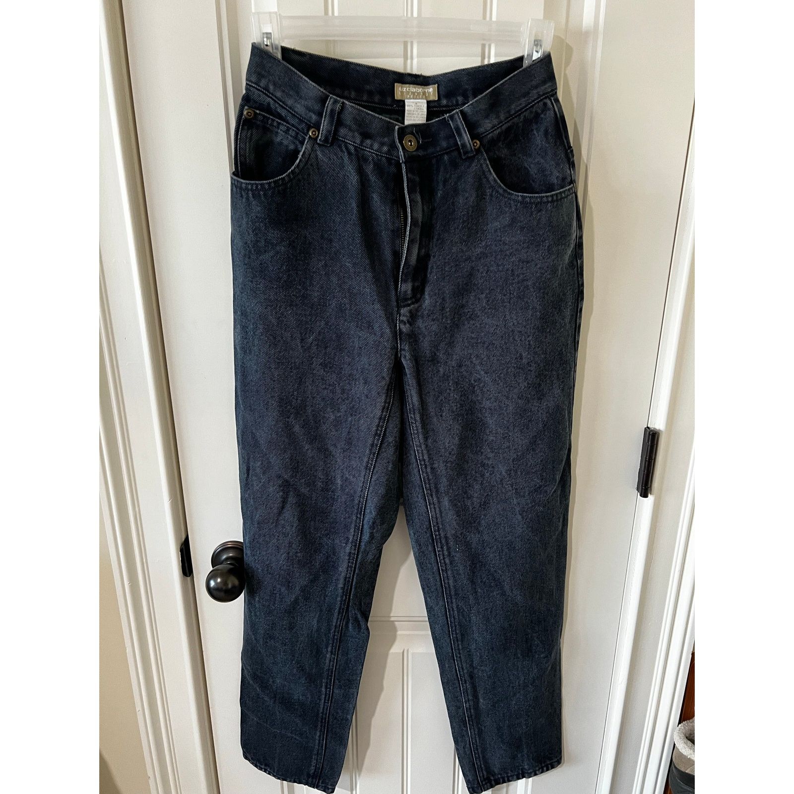 Liz Claiborne Vintage Womens Petite High Rise Tapered Leg Denim Blue Jeans Size 27" / US 4 / IT 40 - 2 Thumbnail