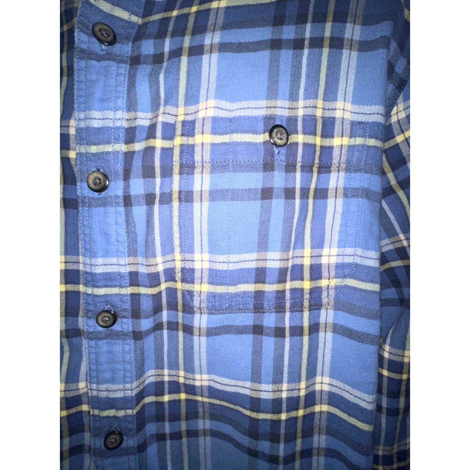 American Eagle Outfitters American Eagle Shirt Adult Large Blue Yellow Button Up Long Sleeve Mens Athletic Button-Front Plaid Closure Collared EUC Regular Size L Mens Size US L / EU 52-54 / 3 - 4 Thumbnail