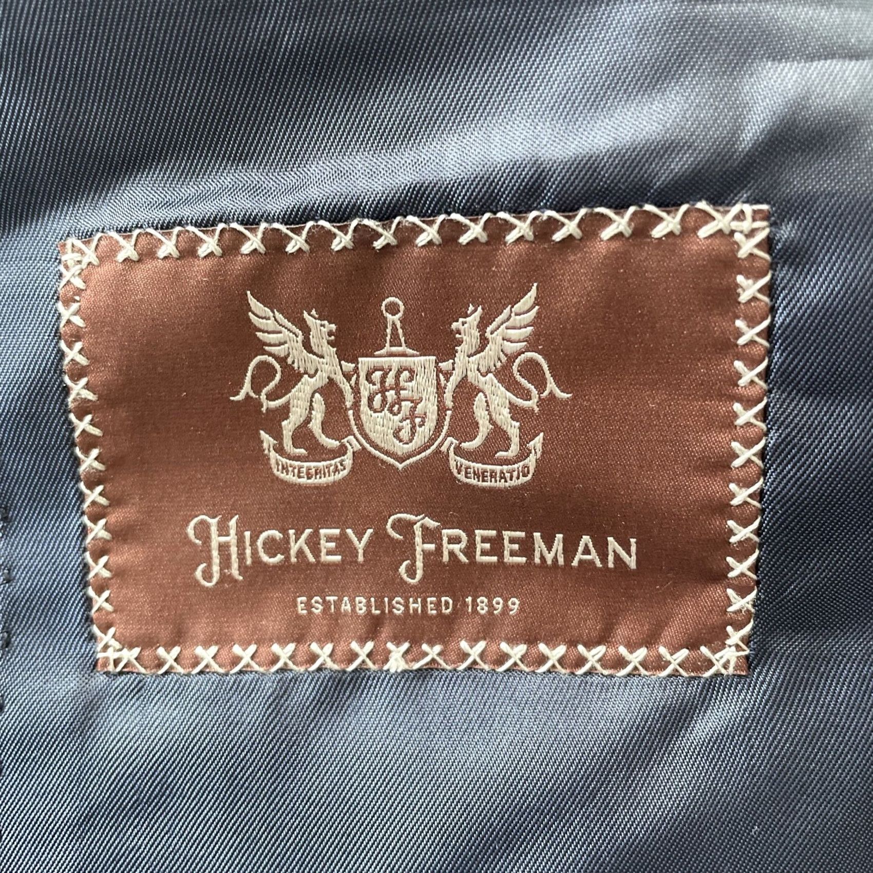 Vintage Hickey Freeman x Loro Piana Super 150's Blazer Mens 44R Black Sport Coat Coat Size 44R - 3 Thumbnail