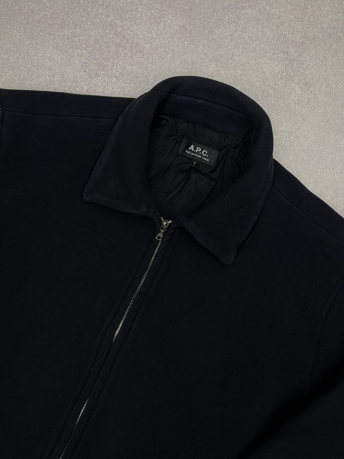 A.P.C. Mens A.P.C. Rue Madame Paris Bomber Jacket Navy Size L Size US L / EU 52-54 / 3 - 4 Thumbnail