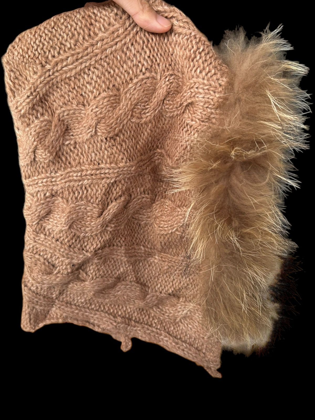 Kapital Balaclava Japanese Style Knitted Fur Big Beanie Rare🎌☠️☠️ Size ONE SIZE - 7 Thumbnail