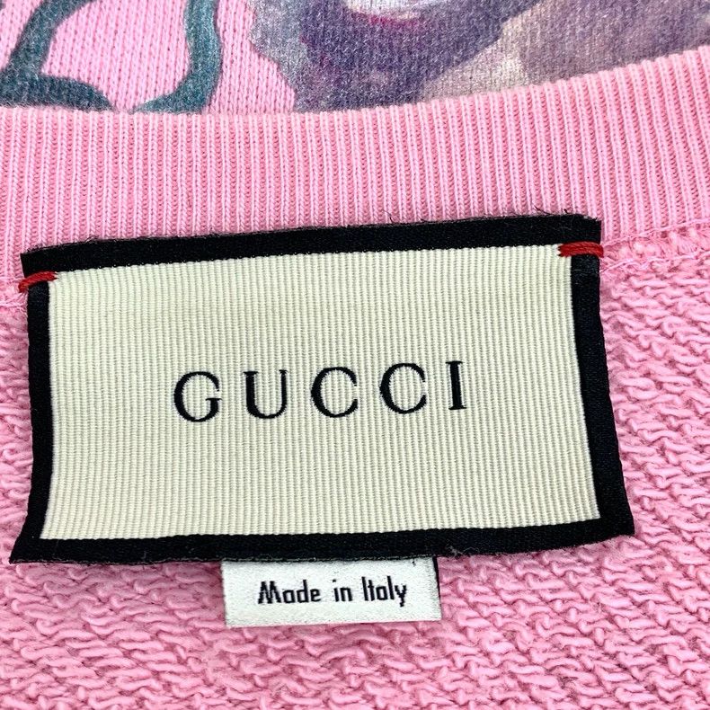 Gucci Gucci Pink deer letter printed cotton round-neck long-slee Size S / US 4 / IT 40 - 6 Thumbnail