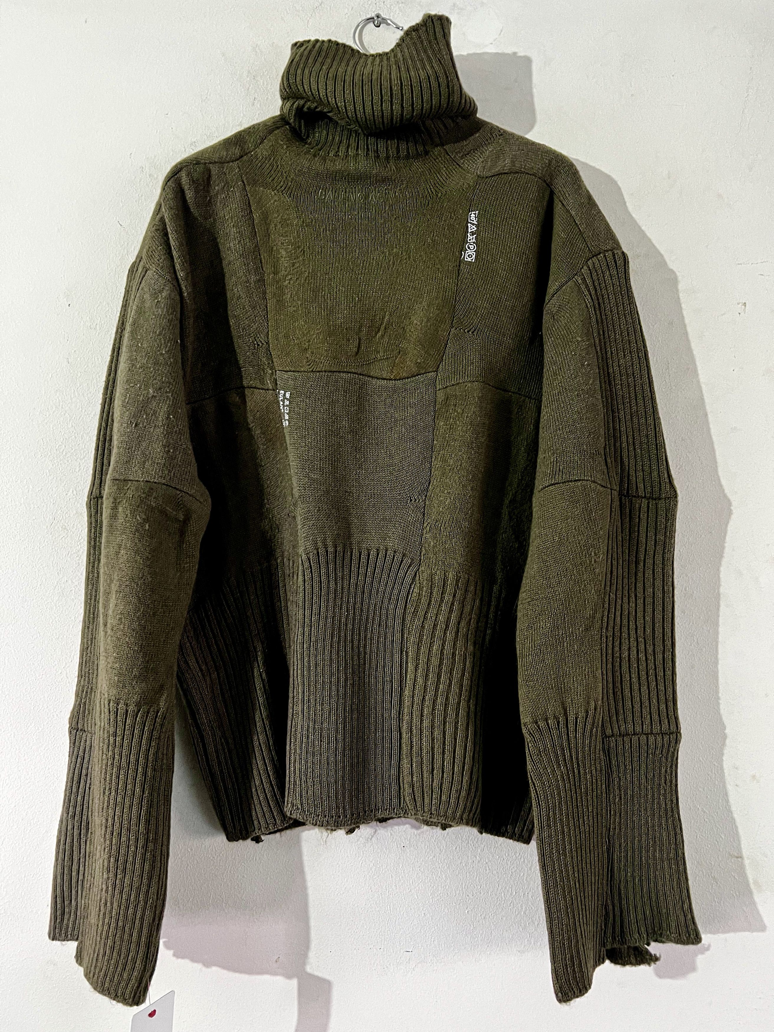 Balenciaga Upcycled Socks Wool-Blend Turtleneck Sweater Size US M / EU 48-50 / 2 - 5 Thumbnail