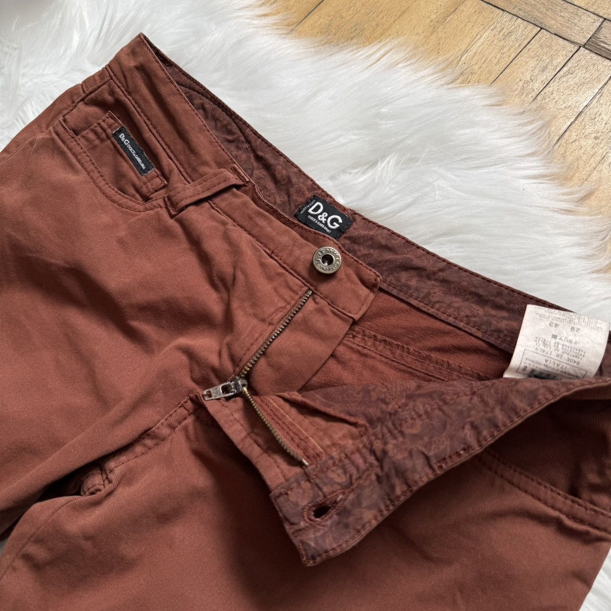 Dolce & Gabbana 📌 Vintage Dolce&Gabbana Low Rise Archive 00s Y2K Jeans Size 29" - 14 Thumbnail