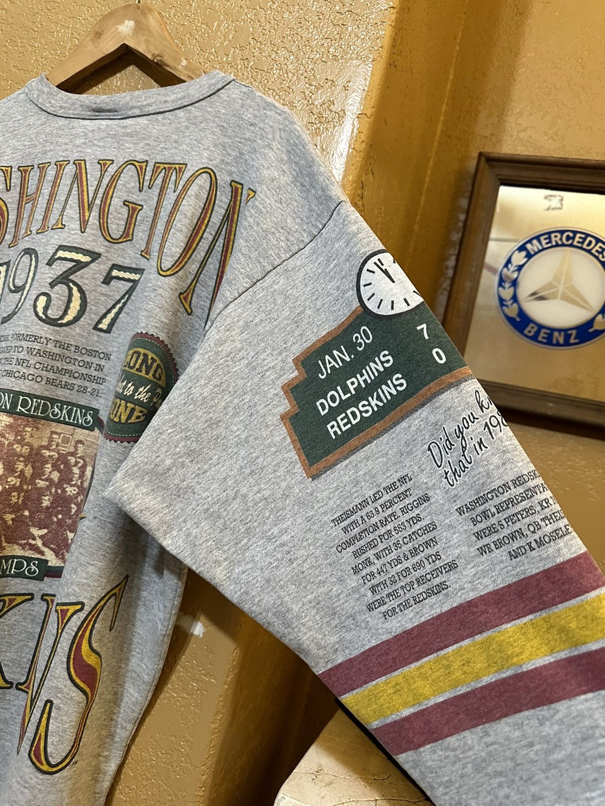 NFL × Vintage Vintage 1992 Washington Redskins All Over Print NFL T Shirt Size US XL / EU 56 / 4 - 8 Thumbnail
