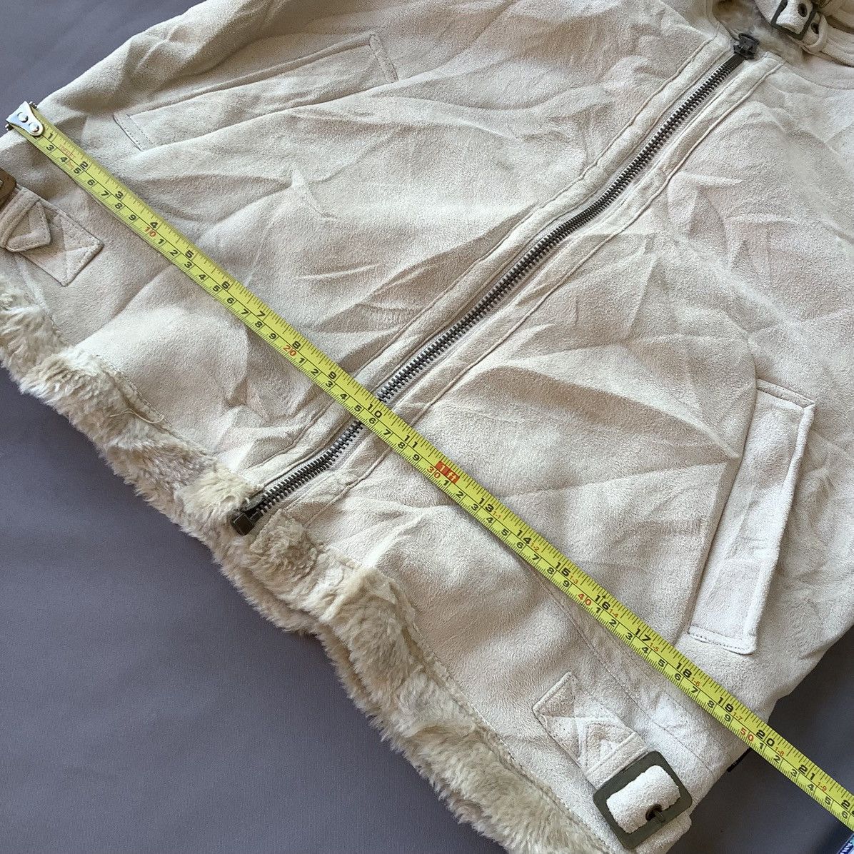 If Six Was Nine Bear USA Leather Sherpa Zip Up Fur Faux Jacket Size US M / EU 48-50 / 2 - 19 Thumbnail