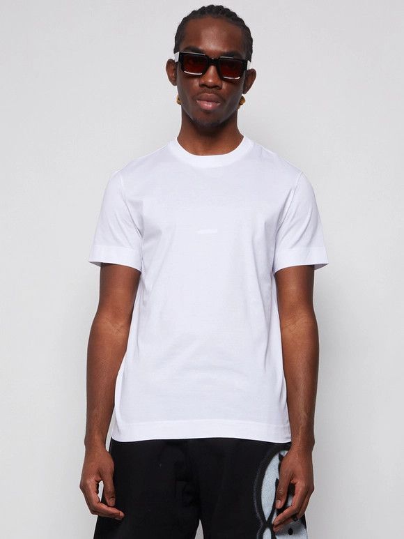 Givenchy o1loc1c0824 Bart Dog T-Shirt in White Size US L / EU 52-54 / 3 - 3 Thumbnail