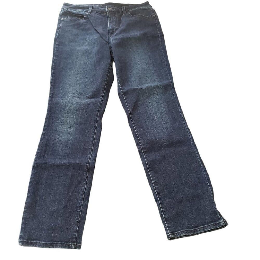 Designer CT1476 Talbots Flawless High Waist Straight Leg Blue Jean 10 Size 32" / US 10 / IT 46 - 1 Thumbnail