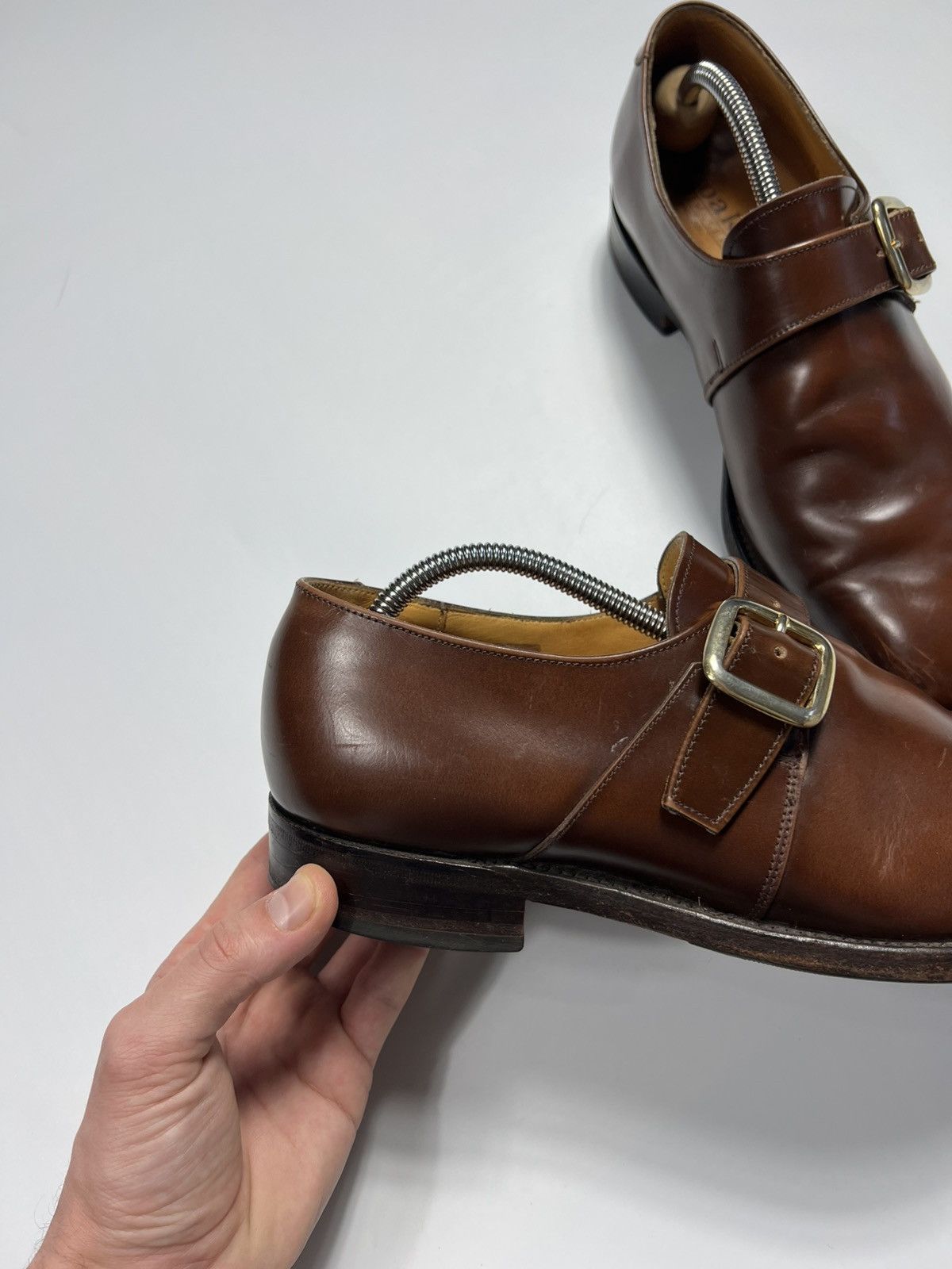 Loake Loake Paisley Monk Strap Leather Brown Shoes Loafers Chelsea Size US 9 / EU 42 - 6 Thumbnail