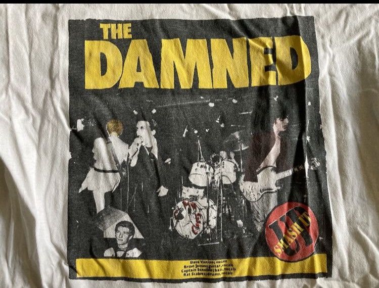Band Tees × Designer × Vintage Rare Vintage Mosquito Head T Shirt The Damned 90s Size US XL / EU 56 / 4 - 2 Thumbnail