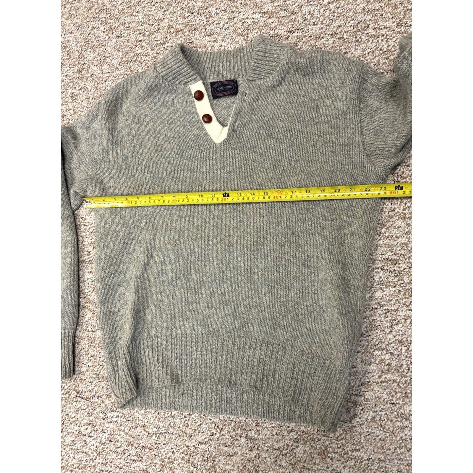 Vintage VINTAGE Dimension by Milford Grey Knit Pullover Sweater Mens L USA Wool Pullover Knit 85% Wool Mens L USA Gray Size US L / EU 52-54 / 3 - 3 Thumbnail