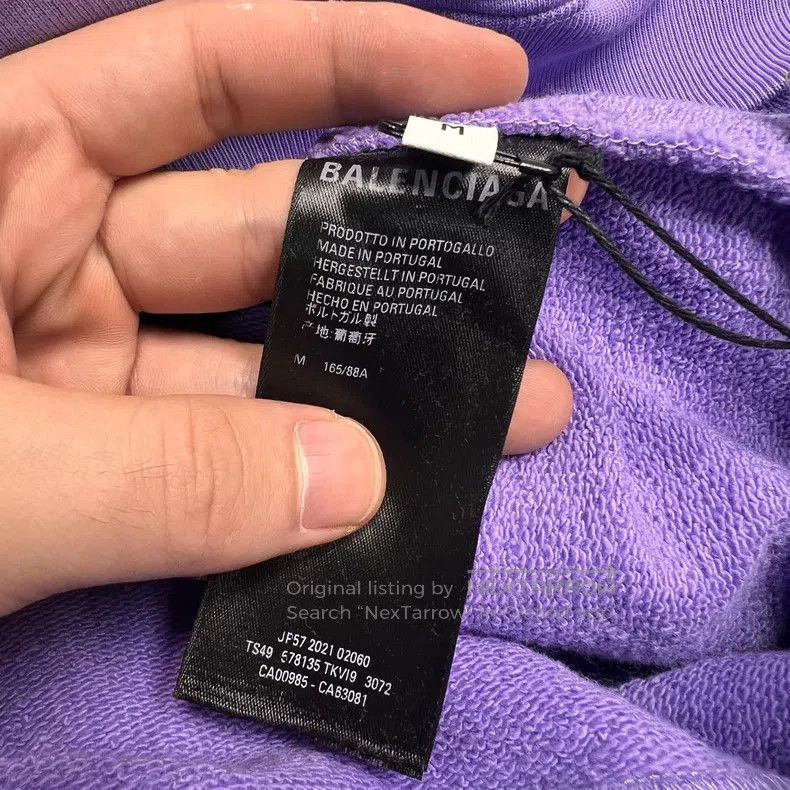 Other Balenciaga Wave Coke Lilac Purple Embroidery Washed Hoodie Size M / US 6-8 / IT 42-44 - 5 Thumbnail