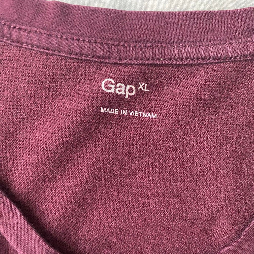 Gap Gap men XL V-neck short sleeve casual shirt burgundy Size US XL / EU 56 / 4 - 6 Thumbnail