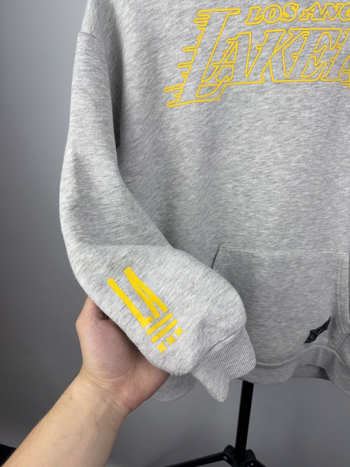 NBA × Vintage NBA Lakers Gray Hoodie Pullover Sweatshirt Vintage Style Size US XS / EU 42 / 0 - 6 Thumbnail