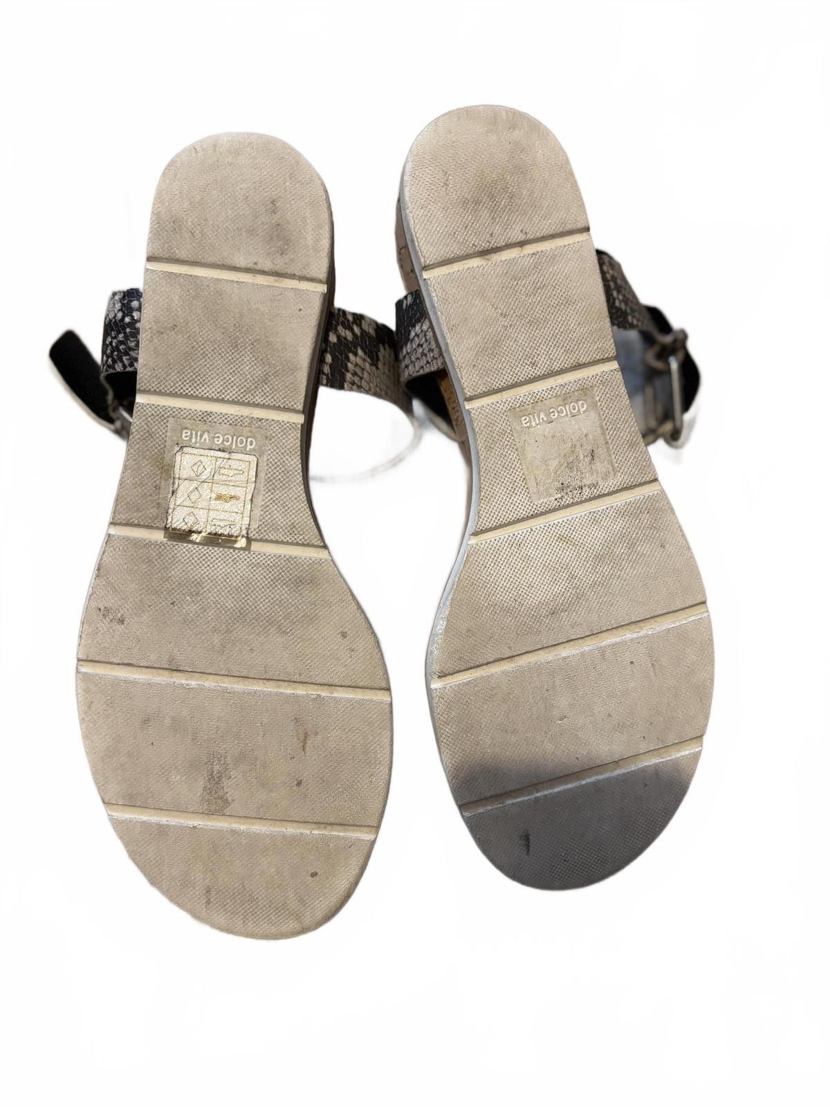 Other Dolce Vita Women's Black and Snake Print Ankle Strap Sandals Size US 7 / IT 37 - 5 Thumbnail
