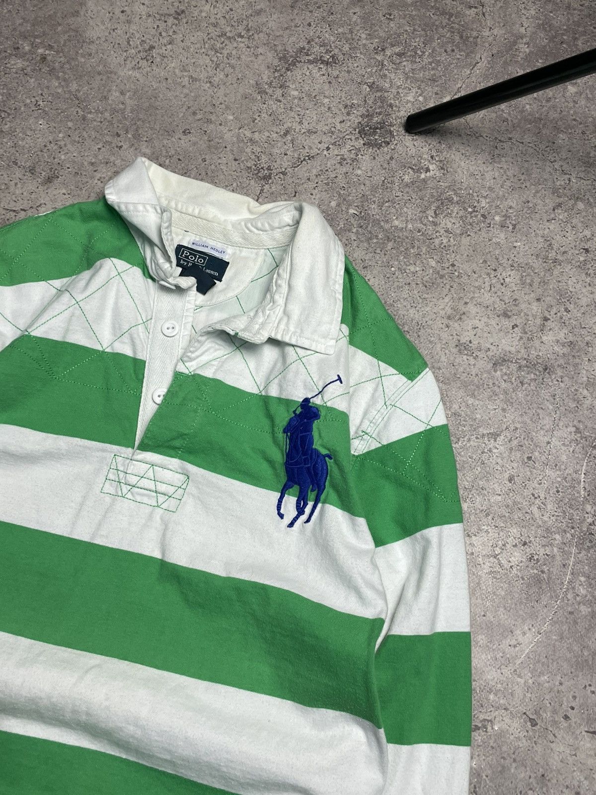Polo Ralph Lauren Polo Ralph Lauren Vintage Stripped Rugby Long Sleeve Size US M / EU 48-50 / 2 - 2 Thumbnail