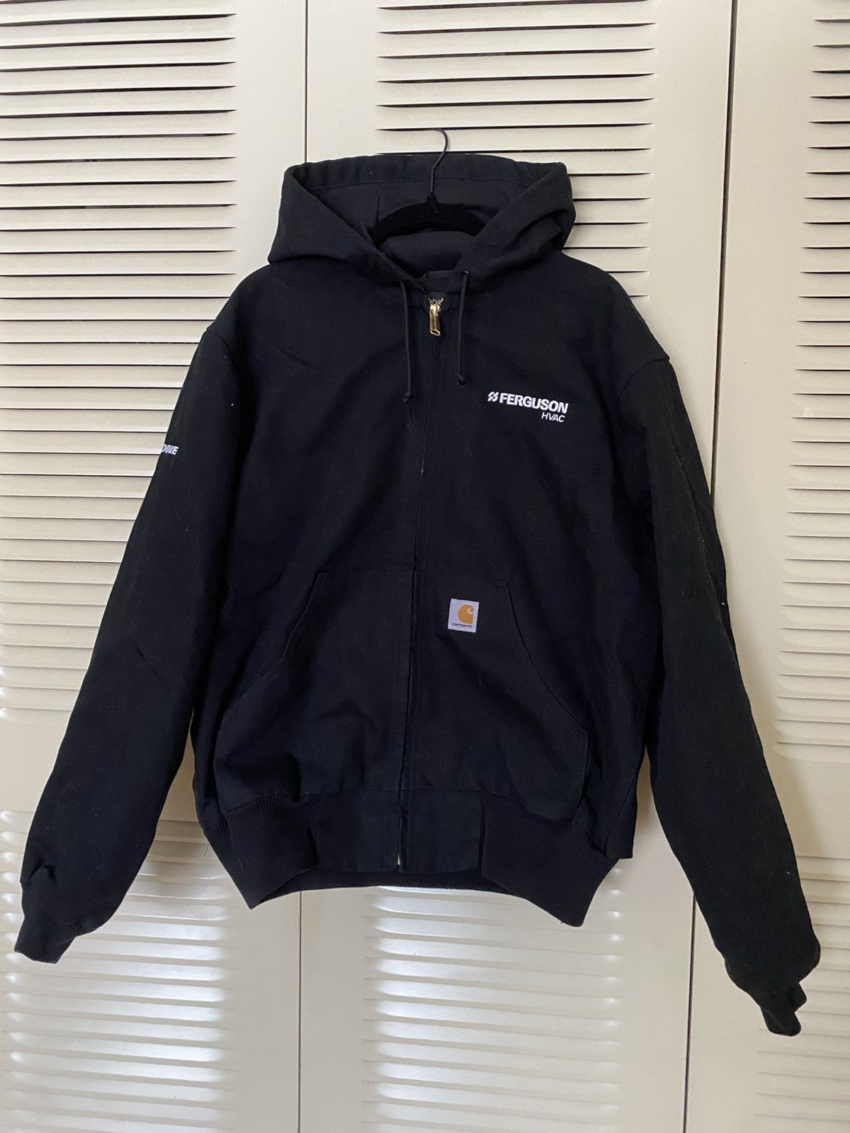 Carhartt Black Carhartt Zip Up Active Jacket Hoodie Canvas Y2K Work Size US L / EU 52-54 / 3 - 1 Thumbnail
