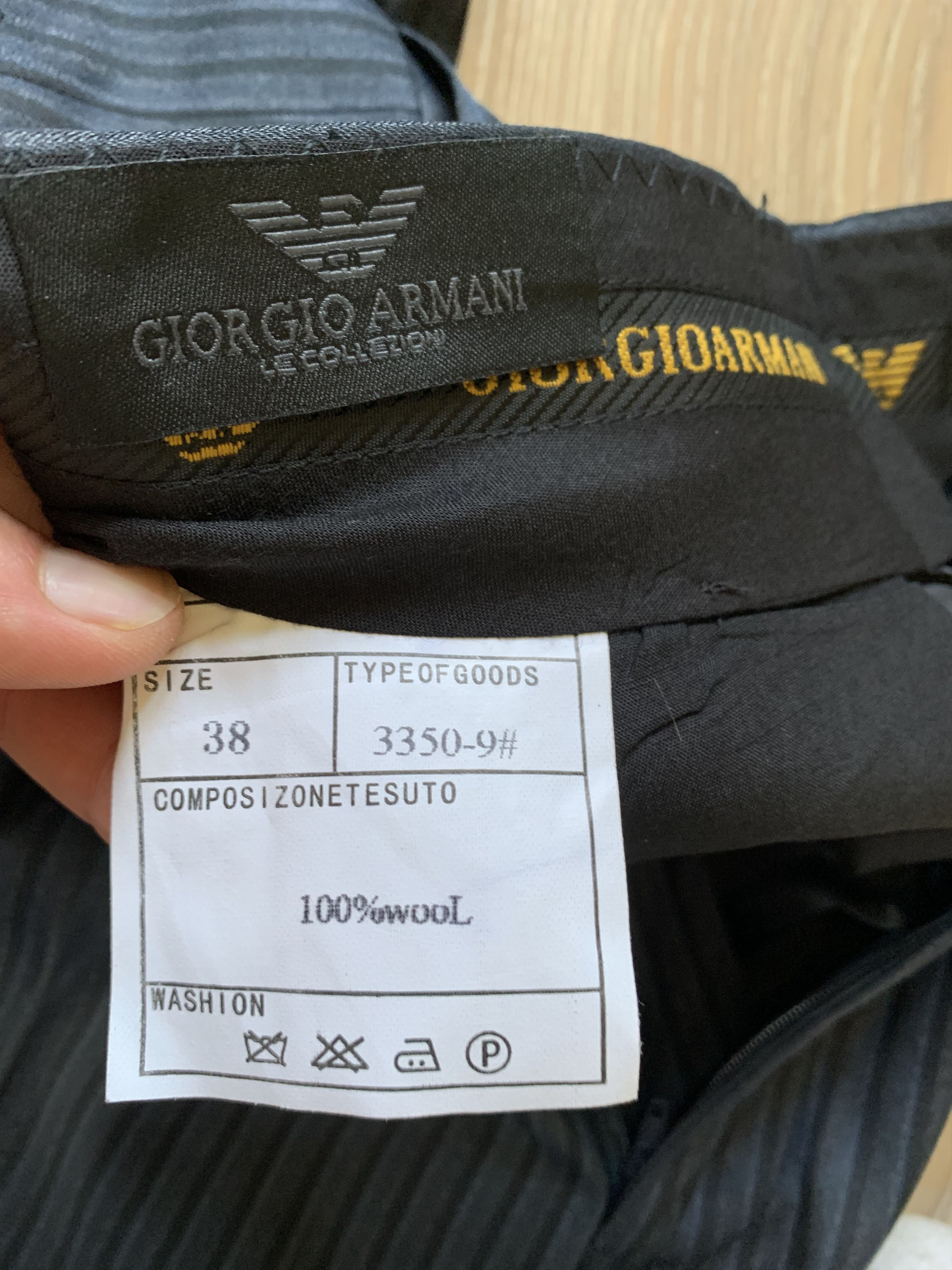 Giorgio Armani × Vintage Vintage Armani Le Collezioni Classic Formal Wool Trousers Size 54R - 10 Thumbnail