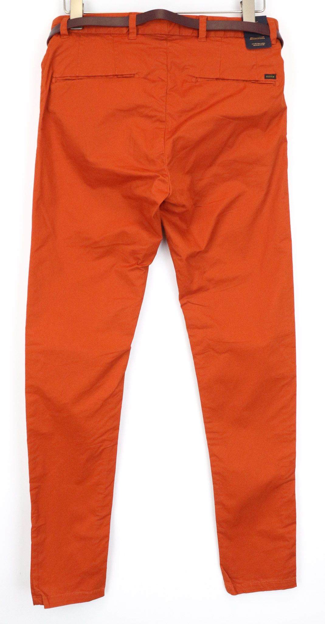 Scotch & Soda STUART W28/L32 Slim Orange Stretch Trousers 76215 Size US 28 / EU 44 - 2 Thumbnail