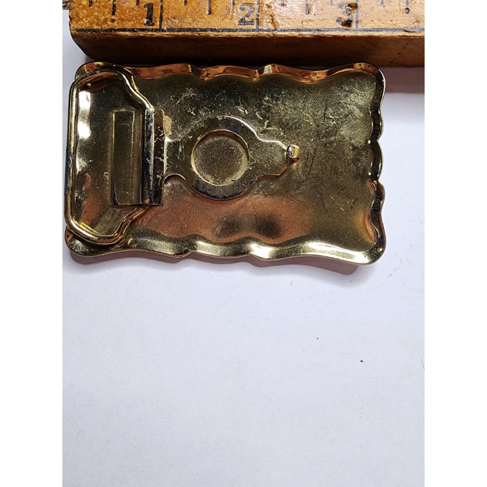 Vintage VINTAGE Locomotive Train Belt Buckle Silver Onlay Metal Belt Buckle Adult One Size Silver Locomotive Theme Vintage Car/Vehicle Mens Size ONE SIZE - 2 Thumbnail
