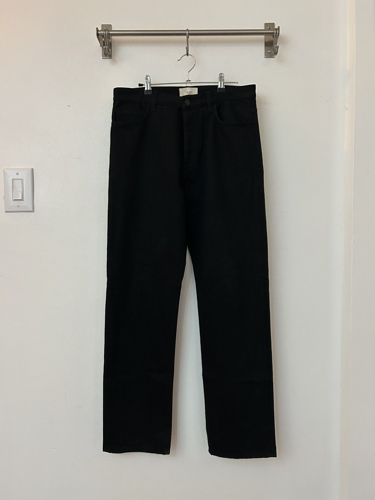 Pre-owned The Row Black Straight Leg Denim Jeans