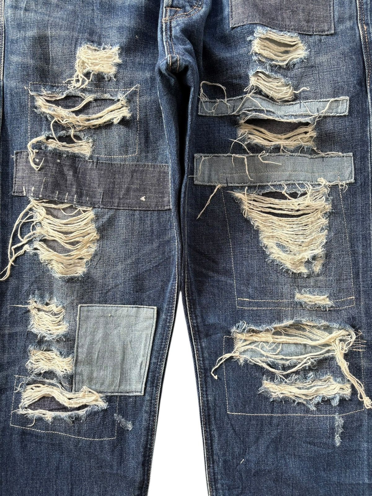Dsquared2 Vintage Japanese Brand Patchwork Selvedge Jeans Size 30" / US 8 / IT 44 - 3 Thumbnail