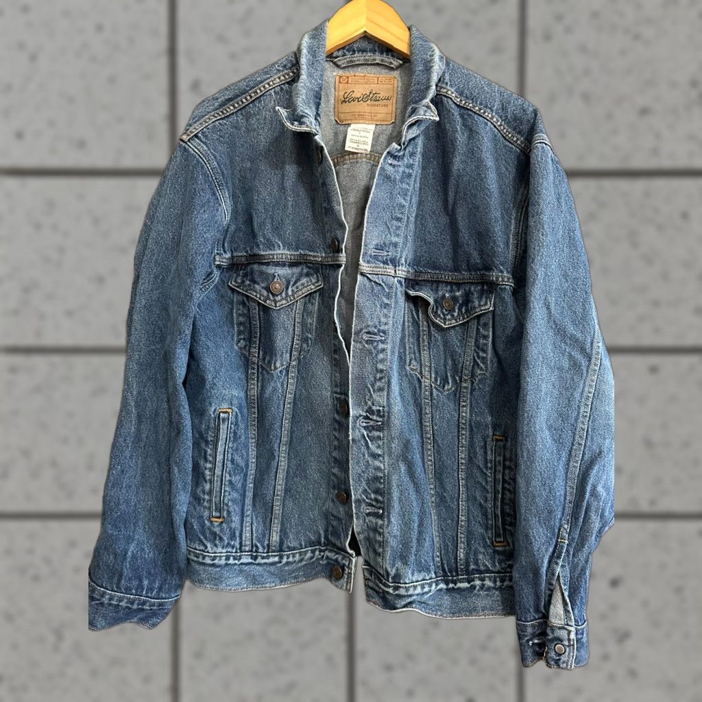Levi's VINTAGE Levi Strauss Signature Denim Standard Trucker Jacket Large Size US L / EU 52-54 / 3 - 1 Thumbnail