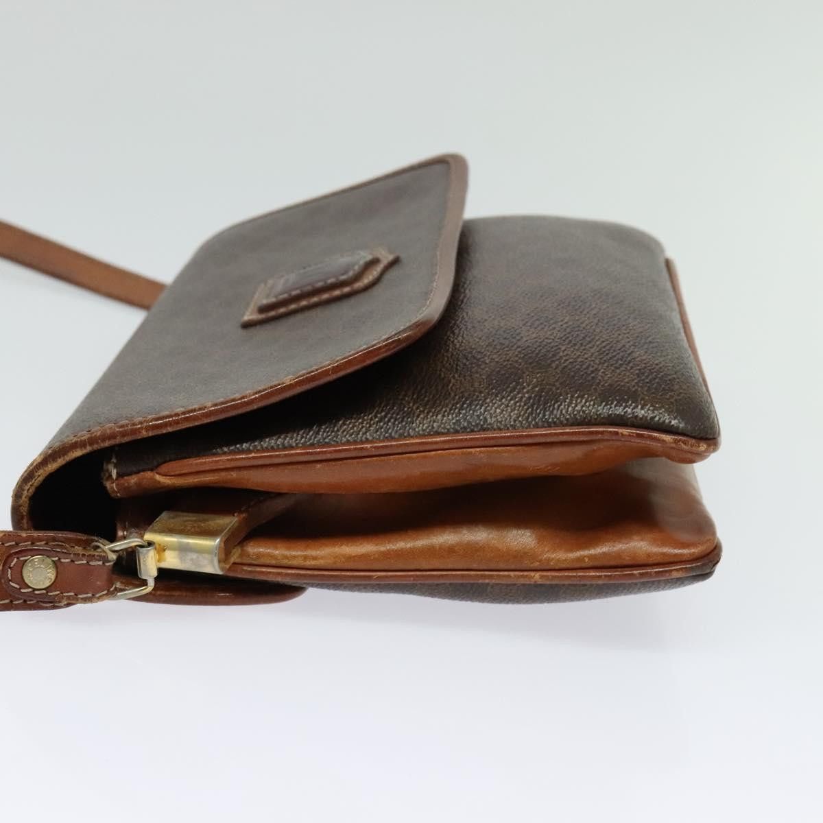 Celine CELINE Macadam Canvas Shoulder Bag Pvc Leather Brown Gold Size ONE SIZE - 4 Thumbnail