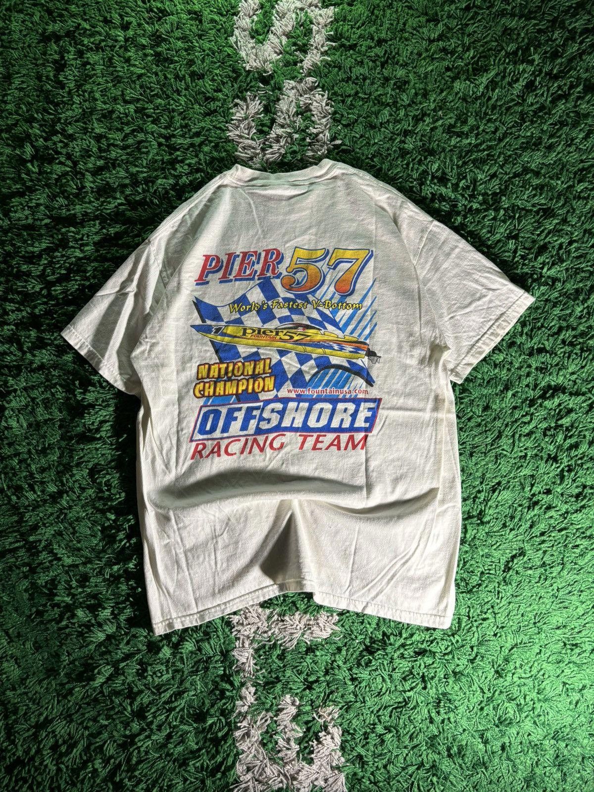 Hanes Vintage Hanes Pier 57 Fountain Offshore Racing Team Tee Size US L / EU 52-54 / 3 - 5 Thumbnail